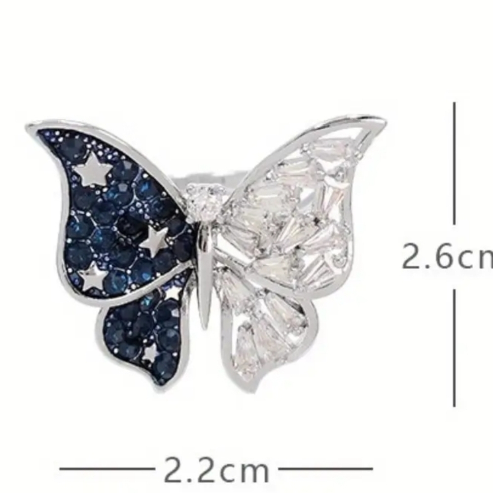 Blue Butterfly Ring - Picture 2 of 2